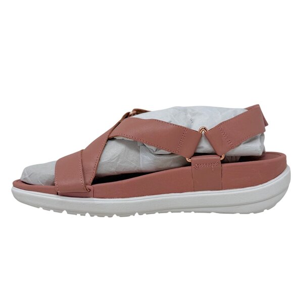 Fitflop Womens Loosh Dusty‎ Rose Pink Mauve Strappy Leather Sandals US 10 - Picture 6 of 13